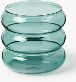 Mondgeblazen borosilicaatglas kleine tumblers Bubbly, 4-delig