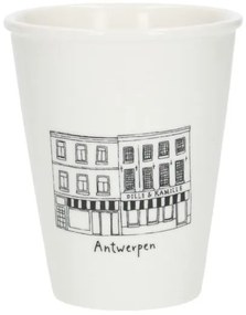Gevel mok, Antwerpen Vleminck, porselein, 200 ml