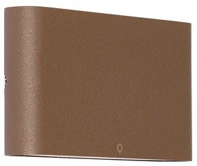 Moderne buiten wandlamp roestbruin 17,5 cm incl. LED IP65 - Batt