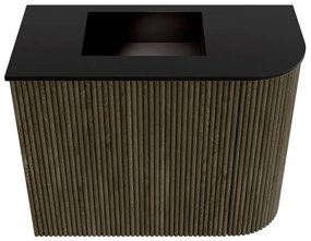 Mondiaz Joya 50cm toiletmeubel ronding rechts shadow met wastafel faye links 1 kraangat urban
