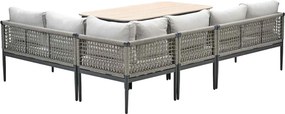 Garden Impressions Burela lounge dining set 6-delig rechts - taupe