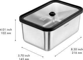 ZWILLING Fresh &amp; Save STAINLESS Vacuümdoos L, Roestvrij staal, Zilver - Fresh &amp; Save STAINLESS - ZWILLING