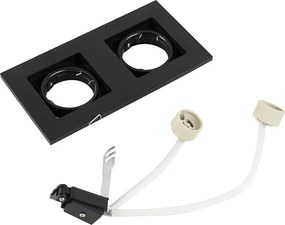 Moderne smart inbouwspot zwart incl. 2 Wifi GU10 - Qure