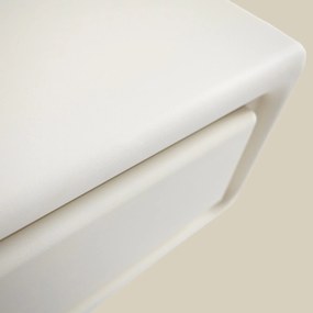 Wit Tv-meubel Organisch Betonlook 200 Cm - 200x40x45cm.