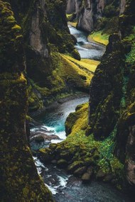 Kunstfotografie Fjadrargljufur Canyon In Iceland, borchee, (26.7 x 40 cm)