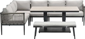 Garden Impressions Burela - Brugge lounge dining set 6-delig links - taupe