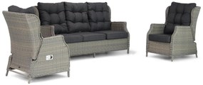 Stoel en Bank Loungeset 5 personen Wicker Taupe  Garden Collections Chicago