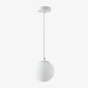 Plafondlamp Ø12 Cm In Ijzer Met Glazen Bol Uvol Wit - Sklum