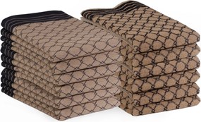 Keuken-&amp;Theedoek deluxe– set van 12 – beige