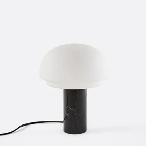 Tafellamp in opaline en marmer H27,5, Agathilda