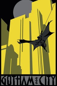 Kunstafdruk Batman - Gotham City, (26.7 x 40 cm)