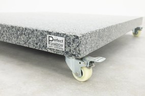 Platinum Voyager ronde zweefparasol T1 3 m. - Taupe met voet en hoes