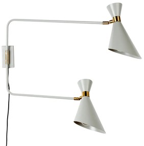 Zuiver Shady Wandlamp Grijs Met Goud