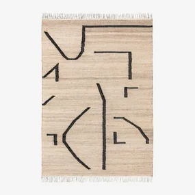 Vloerkleed Van Jute En Katoen 235x160 Cm Mireyla Yute - Sklum