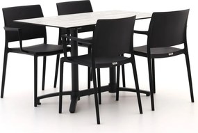 Diningset Forza | 4 personen kunststof | Tuinset stapelbaar | 5-delig | Kees Smit Tuinmeubelen