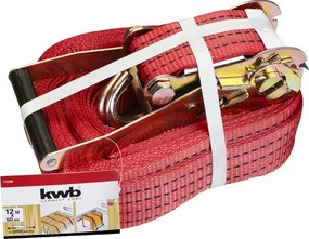 KWB Spanband Met Ratel 2 Haken 12m x 50mm 4 Ton