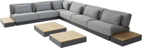 4 Seasons Outdoor Ibiza platform hoekbank XL * SALE * Loungeset   houtkleur weerbestendig