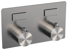 BRAUER Brushed Edition - 2 functies - inbouwthermostaat - met inbouwdeel - drukknoppen - in/afbouwdelen - RVS geborsteld PVD 5-NG-155