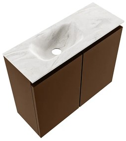 Mondiaz Ture DLux toiletmeubel 60cm rust met wastafel ostra links zonder kraangat