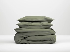 Zo!Home Satinado Dekbedovertrek Army Green – Bij Swiss Sense