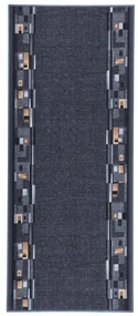vidaXL Tapijtloper anti-slip 100x250 cm antracietkleurig