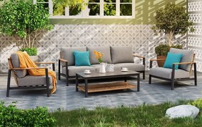 Aluminium tuinset Mykonos Garden Point antraciet