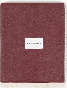 Jacquard katoenen plaid Burgund