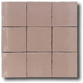 Hoogglans Handvorm Wandtegel 13x13 Cm Baltimore Roze RBT67