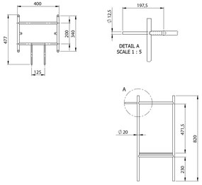 Sapho Puno wastafel frame 40x82x36cm zwart mat