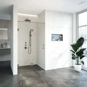 Brauer JC profielloze nisdeur 120cm met 60cm deur gekoppeld gunmetal geborsteld