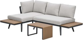 Garden Impressions Tibo loungeset 3-delig - donker grijs