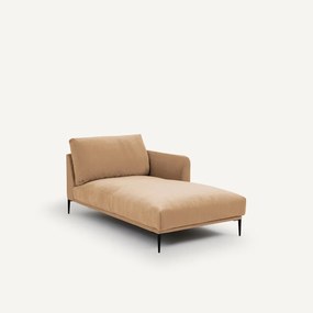 Chaise longue in stonewashed fluweel, Oscar, ontwerp E. Gallina