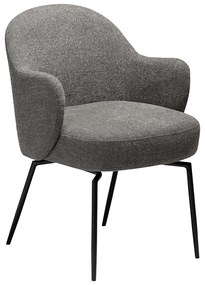 Dan-Form Bae Swivel Luxe Eetkamerstoel Draaibaar Grijsbruin Boucle