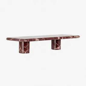 Set Van 2 Wandplanken In Uganda Marmer ↔︎ 60 Cm & Rood Marmer Cherry Gold - Sklum