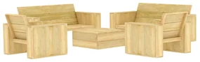 vidaXL 5-delige Loungeset geïmpregneerd grenenhout