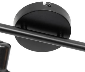 Industriële spot zwart met goud 4-lichts - Bliss Mesh