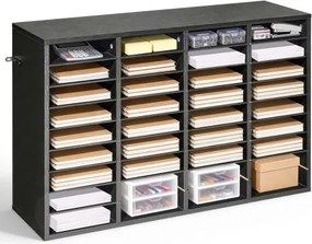 VEVOR Brievenbak met 36 vakken en uitneembare planken, houten documentenbak, dossierhouder voor kantoor, thuis, klaslokaal, literatuurorganizer voor dossiers, documenten en papier, zwart