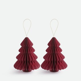 Set van 2 opvouwbare kerstbomen, hoogte 15 cm, CASPAR