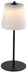 Moderne tafellamp zwart met opaal glas incl. LED 3-staps dimbaar - Jent Modern IP44 Binnenverlichting Lamp