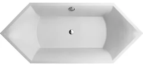 Villeroy & Boch Squaro bad quaryl zeshoekig met poten 190x80x50cm wit ubq190sqr6v-01