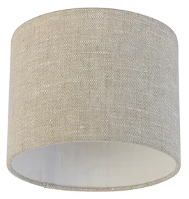 Stoffen lampenkap lichtgrijs rond 18/18/14