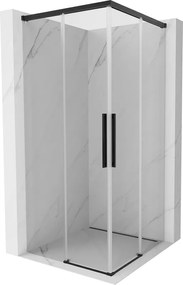 Mexen Rox Duo schuif douchecabine 75 x 75 cm, transparant, zwart - 8C2D-075-075-70-00
