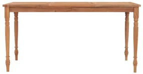 vidaXL Tafel Batavia 150x90x75 cm massief teakhout