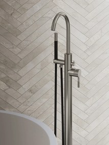 Saniclear Exclusive Curved Pro vrijstaande badkraan RVS