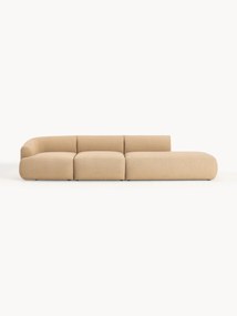 Modulaire XL chaise longue Sofia van bouclé stof