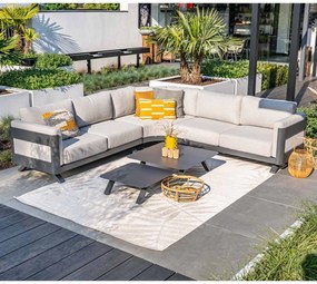 Garden Impressions Medellin hoek loungeset 6-delig - donker grijs