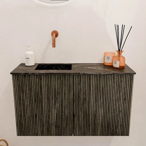 Mondiaz Joya DLux 70cm toiletmeubel shadow met wastafel faye links zonder kraangat lava