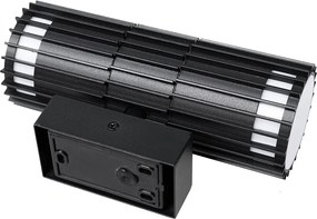 Design buiten wandlamp zwart 2-lichts IP44 - Boris