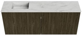 Mondiaz Joya DLux 100cm toiletmeubel shadow met wastafel faye links 1 kraangat opalo
