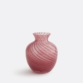 Vaas van gekleurd glas met strepen, hoogte 10,2 cm, MARLIA